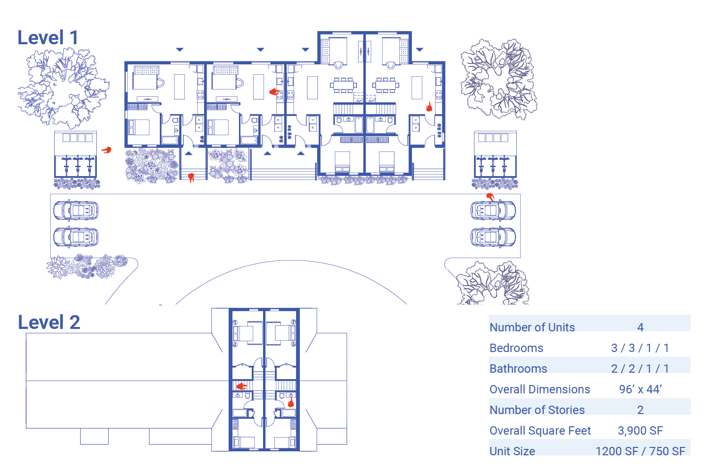 Mixed-unit house